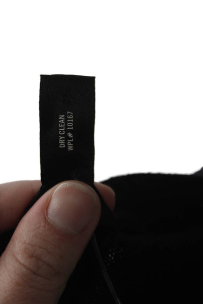 Aqua Cashmere Women's Long Sleeves Distress Cashmere Sweater Black Size XS