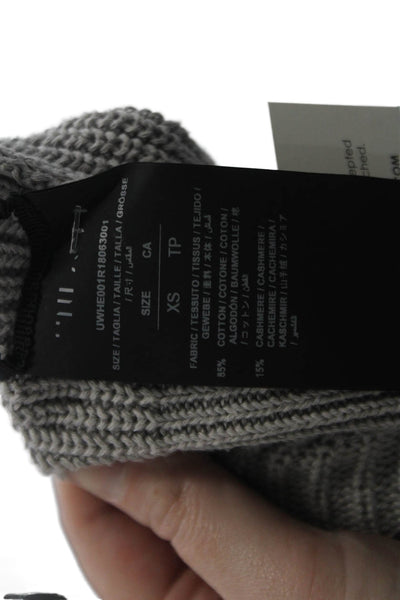 Designer Women's Long Sleeves Distress Oversized Pullover Sweater Gray Size XS