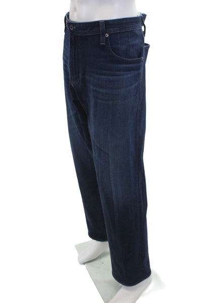 AG Men's Button Closure Five Pocket Dark Wash Straight Leg Denim Pants Size 40x3