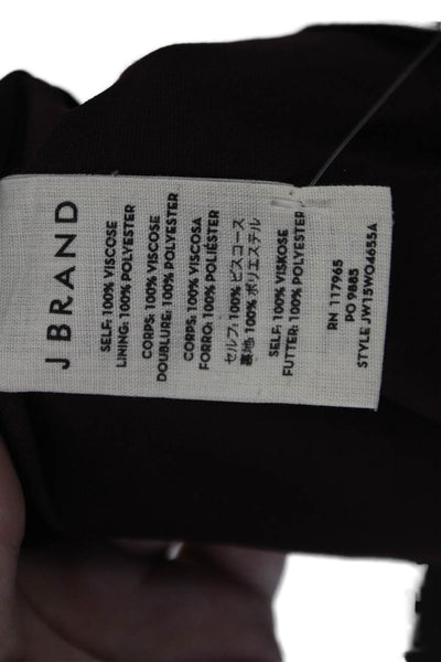 J Brand Womens Sleeveless Tie V Neck Boxy Top Blouse Red Sized Medium