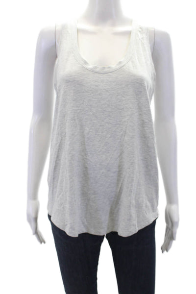 Lululemon Womens Activewear Cotton Sleeveless Scoop Neck Tank Top Gray Size 8
