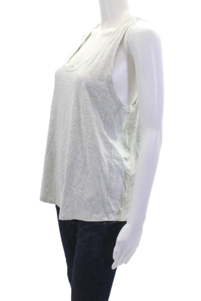 Lululemon Womens Activewear Cotton Sleeveless Scoop Neck Tank Top Gray Size 8