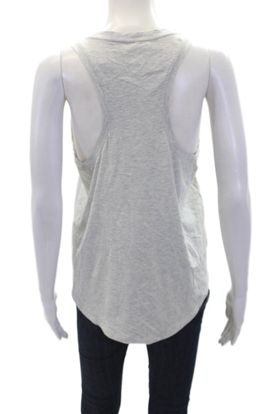 Lululemon Womens Activewear Cotton Sleeveless Scoop Neck Tank Top Gray Size 8