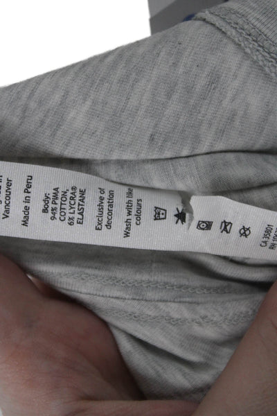 Lululemon Womens Activewear Cotton Sleeveless Scoop Neck Tank Top Gray Size 8