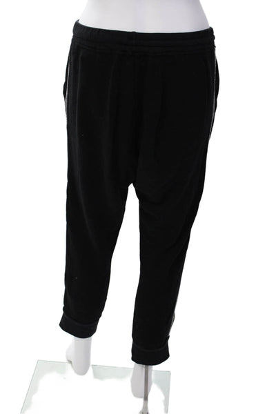 Sundry Womens High Rise Drawstring Straight Leg Knit Jogger Pants Black Size 2