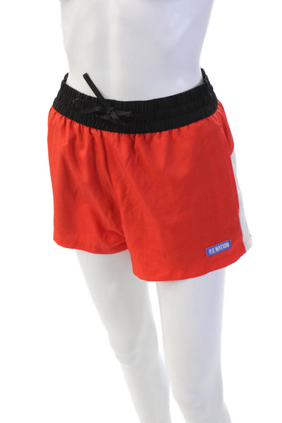 PE Nation Women's Drawstring Color Block Pocket Running Shorts Size XS