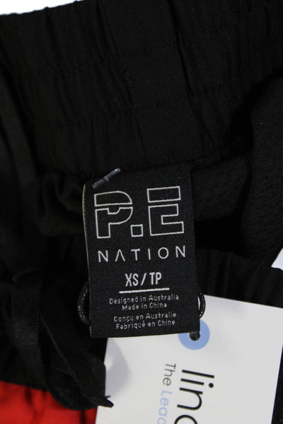 PE Nation Women's Drawstring Color Block Pocket Running Shorts Size XS
