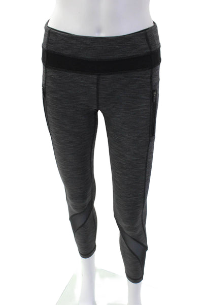 Lululemon Womens Activewear Stretch Mid-Rise Ankle Leggings Gray Size 4