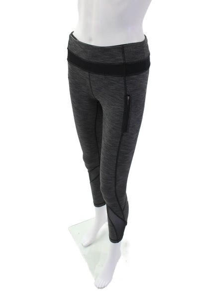 Lululemon Womens Activewear Stretch Mid-Rise Ankle Leggings Gray Size 4