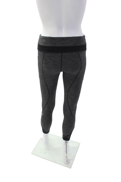 Lululemon Womens Activewear Stretch Mid-Rise Ankle Leggings Gray Size 4