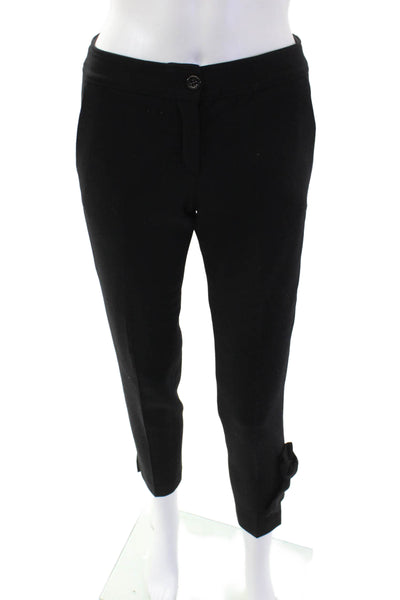 Antonio Berardi Womens Zip Button Lined Tapered Leg Dress Pants Black Size EUR 3