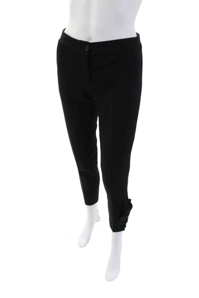 Antonio Berardi Womens Zip Button Lined Tapered Leg Dress Pants Black Size EUR 3