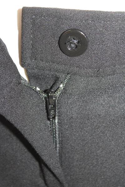 Antonio Berardi Womens Zip Button Lined Tapered Leg Dress Pants Black Size EUR 3