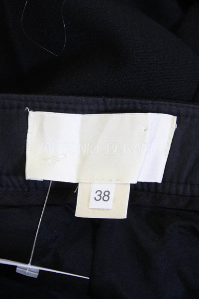 Antonio Berardi Womens Zip Button Lined Tapered Leg Dress Pants Black Size EUR 3
