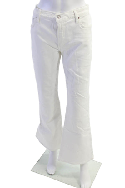 Citizens of Humanity Womens Mid Rise Slim Boot Cut Emannuelle Jeans White Size 3