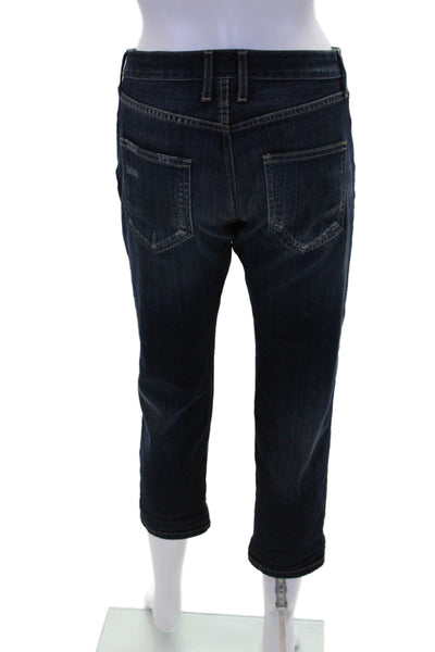 Current/Elliott Womens Cotton Distressed Detail Mid Rise Jeans Blue Size 26