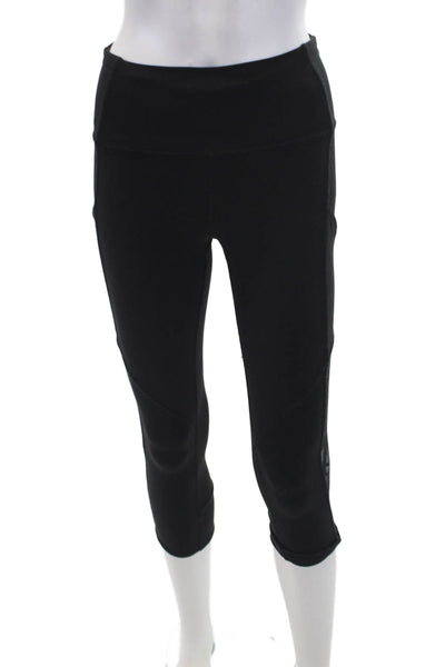 Lululemon Womens Activewear Stretch Mid-Rise Capri Leggings Black Size 4