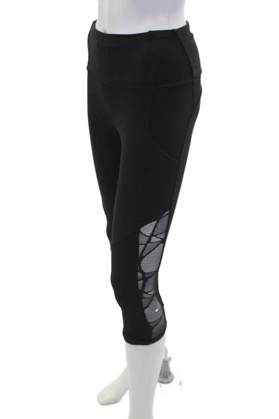 Lululemon Womens Activewear Stretch Mid-Rise Capri Leggings Black Size 4