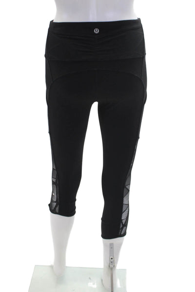 Lululemon Womens Activewear Stretch Mid-Rise Capri Leggings Black Size 4