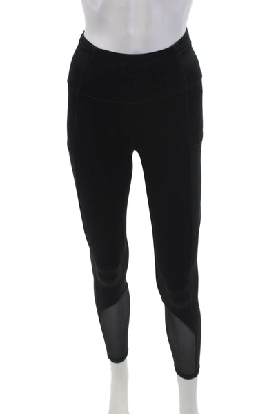 Lululemon Womens Camouflage Mesh Pull-On Cropped Leggings Black Size 2