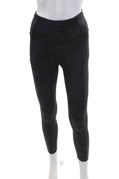 Lululemon Womens Camouflage Stretch Mid-Rise Ankle Leggings Gray Size 2
