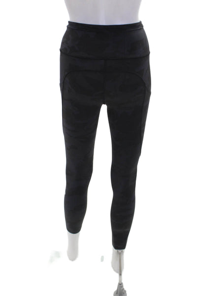 Lululemon Womens Camouflage Stretch Mid-Rise Ankle Leggings Gray Size 2