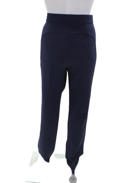 Sharis Place Womens Zippered Mid-Rise Straight Dress Pants Blue Size 50