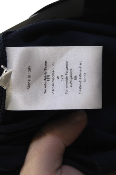 Sharis Place Womens Zippered Mid-Rise Straight Dress Pants Blue Size 50