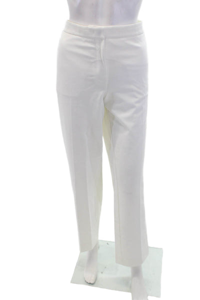 Sharis Place Womens Charlotte Zippered High-Rise Dress Pants White Size 48