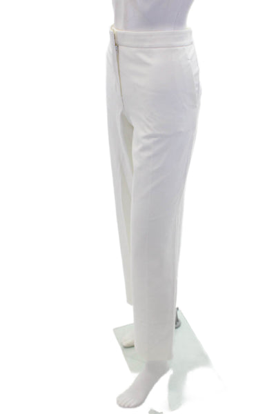 Sharis Place Womens Charlotte Zippered High-Rise Dress Pants White Size 48