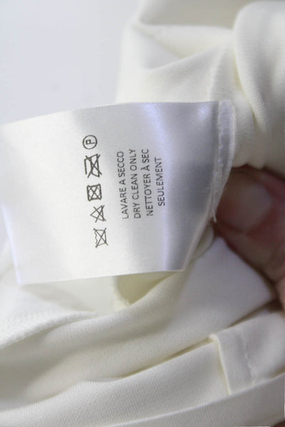 Sharis Place Womens Charlotte Zippered High-Rise Dress Pants White Size 48