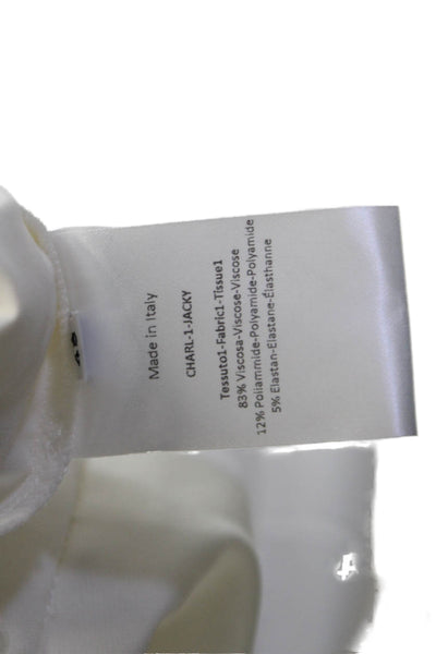 Sharis Place Womens Charlotte Zippered High-Rise Dress Pants White Size 48