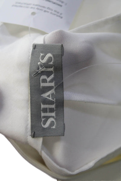 Sharis Place Womens Charlotte Zippered High-Rise Dress Pants White Size 48