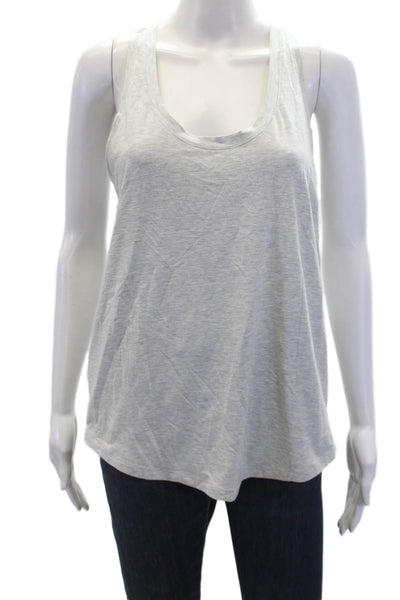 Lululemon Womens Pima Cotton Pullover Racerback Activewear Tank Top Gray Size 8