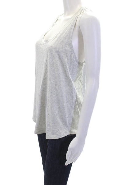 Lululemon Womens Pima Cotton Pullover Racerback Activewear Tank Top Gray Size 8