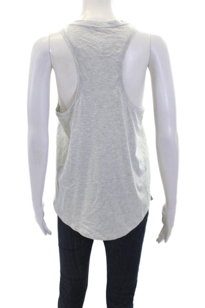 Lululemon Womens Pima Cotton Pullover Racerback Activewear Tank Top Gray Size 8