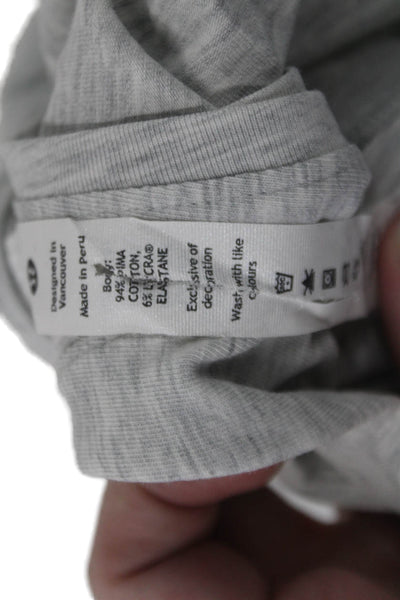 Lululemon Womens Pima Cotton Pullover Racerback Activewear Tank Top Gray Size 8