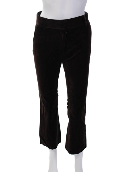 Frame Womens Cotton Velvet Four Pocketed Boot Cut Pants Dark Brown Size 00
