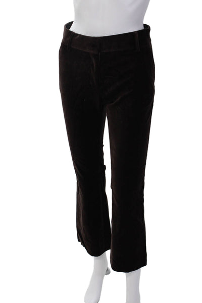 Frame Womens Cotton Velvet Four Pocketed Boot Cut Pants Dark Brown Size 00
