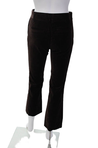 Frame Womens Cotton Velvet Four Pocketed Boot Cut Pants Dark Brown Size 00