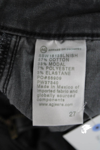 AG Adriano Goldschmied Women High Rise Caden Tailored Trouser Pants Gray Size 27