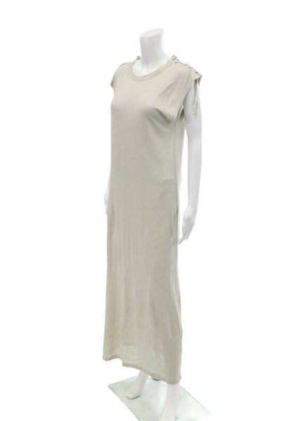 IRO Womens Cotton Round Neck Sleeveless Pullover Casual Dress Nude Size XS
