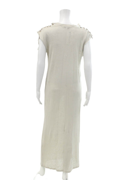 IRO Womens Cotton Round Neck Sleeveless Pullover Casual Dress Nude Size XS