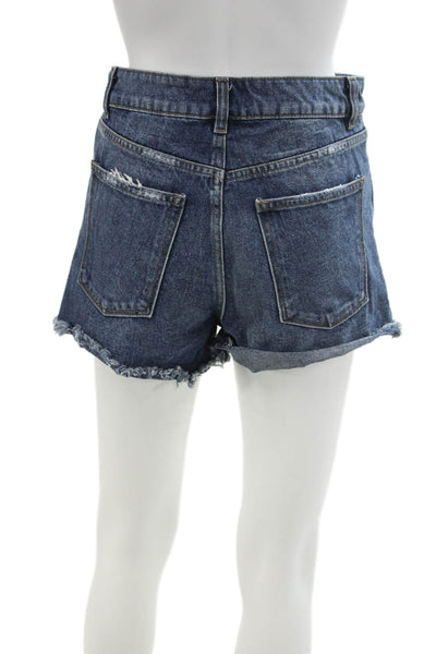 DL1961 Womens Cotton Zip Button Lined Distressed Shorts Blue Size EUR 23