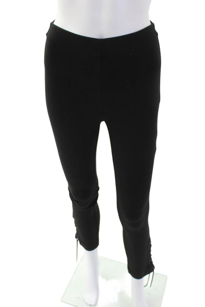 Rag & Bone Womens High Waisted Laced Ankle Skinny Leg Pants Black Size 00