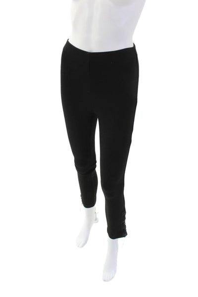 Rag & Bone Womens High Waisted Laced Ankle Skinny Leg Pants Black Size 00