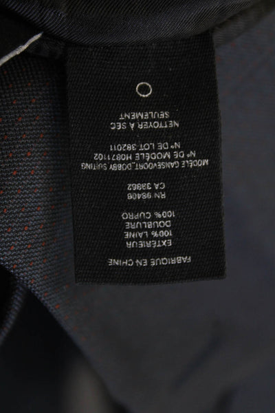Theory Men's Long Sleeves Lined Collared Two Button Basic Jacket Blue Size 38