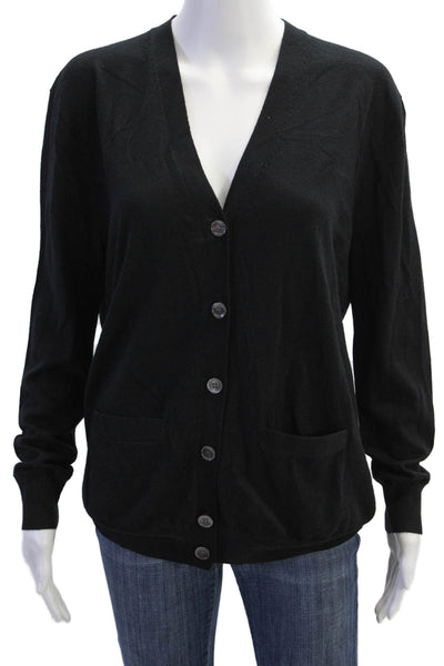 J Crew Women's Long Sleeves Button Down Cardigan Sweater Black Size S