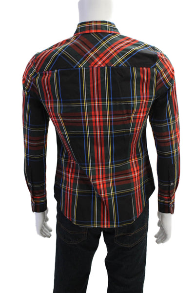 J Crew Women's Long Sleeves Collared Button Down Multicolor Plaid Shirt Size 6