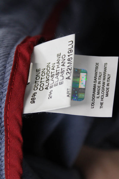 Sharis Place Womens Cottton Zippered High-Rise Bootcut Pants Smoke Blue Size 44